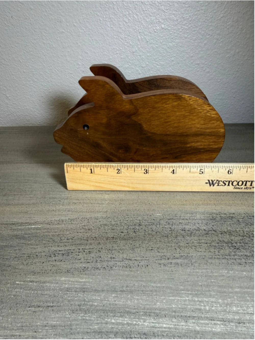 VTG House of Myrtlewood Wooden Pig Napkin Holder